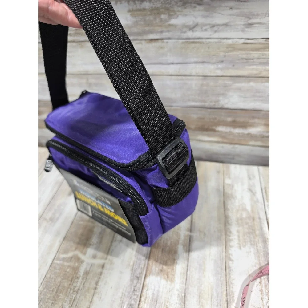 Arctic Zone Insulated Lunch & More Bag Purple Dual Compartment Vintage Cooler
